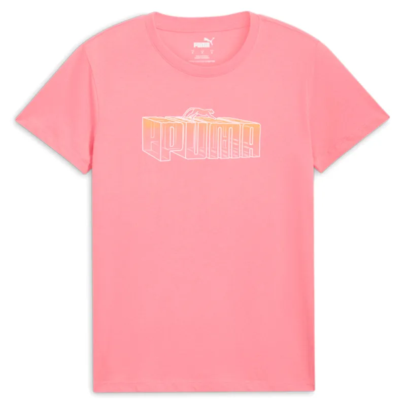 Novelty Fade Out Graphic Crew Neck Short Sleeve T-Shirt made by Puma