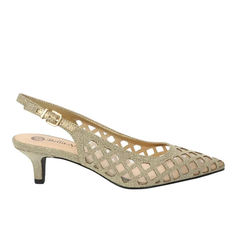 Noel Mesh Cut-Out Slingback Pumps sold by Shoebacca