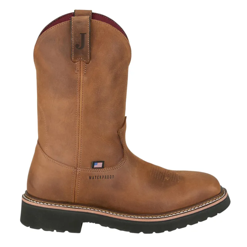 Ames 11 Inch Waterproof Steel Toe Work Boots made by Justin Boots