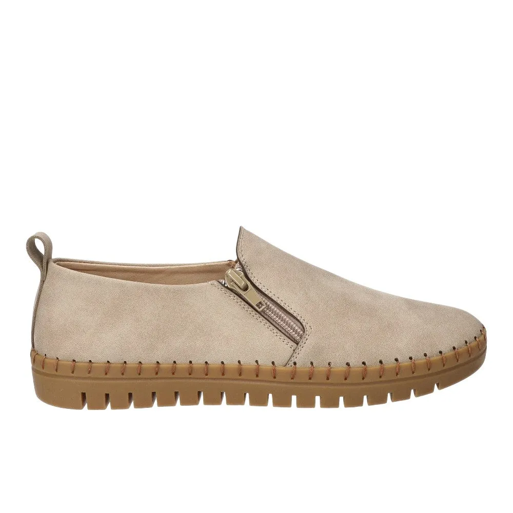 Astoria Side Zip Slip-On Flats sold by Shoebacca