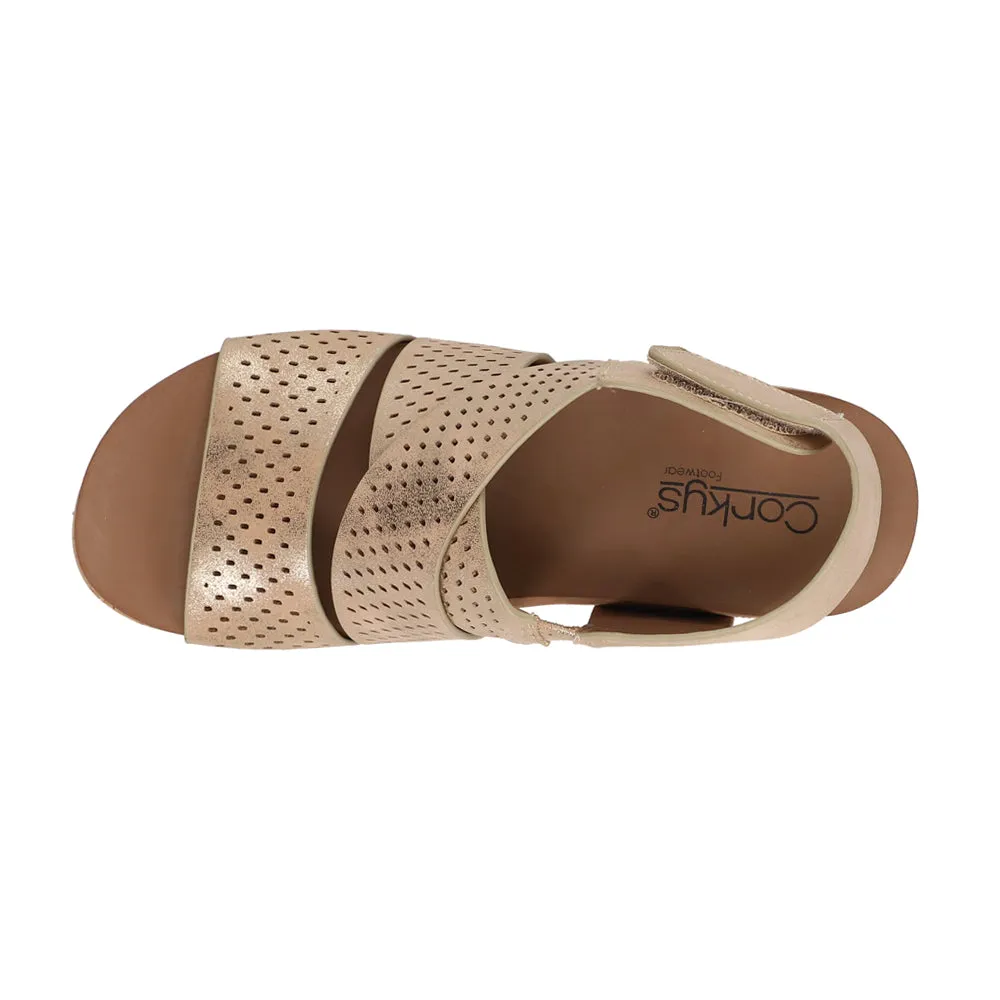 Guilty Pleasure Metallic Studded Wedge Slingback Sandals sold by Shoebacca product image thumbnail 4