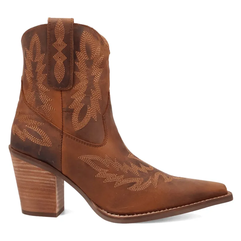 Rocky Top Embroidered Pointed Toe Pull On Cowboy Booties made by dingo