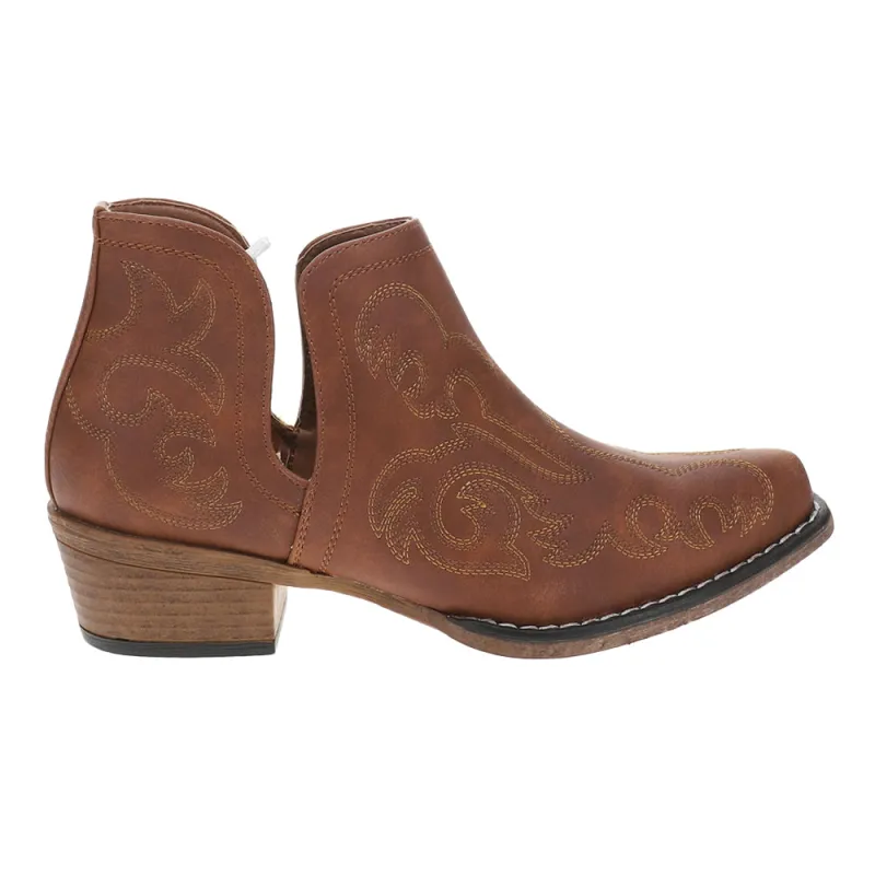 Ava Embroidered Snip Toe Cowboy Booties made by Roper