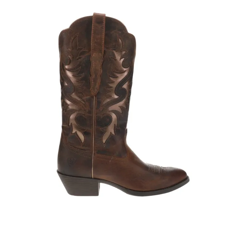 Heritage Round Toe Embroidered Pull On Cowboy Boots sold by Shoebacca