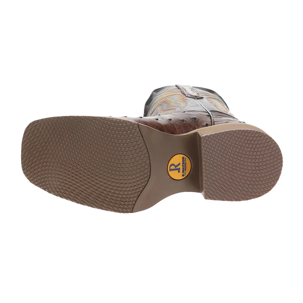 Full Quill Ostrich 11 Inch Wide Square Toe Cowboy Boots sold by Shoebacca product image thumbnail 5