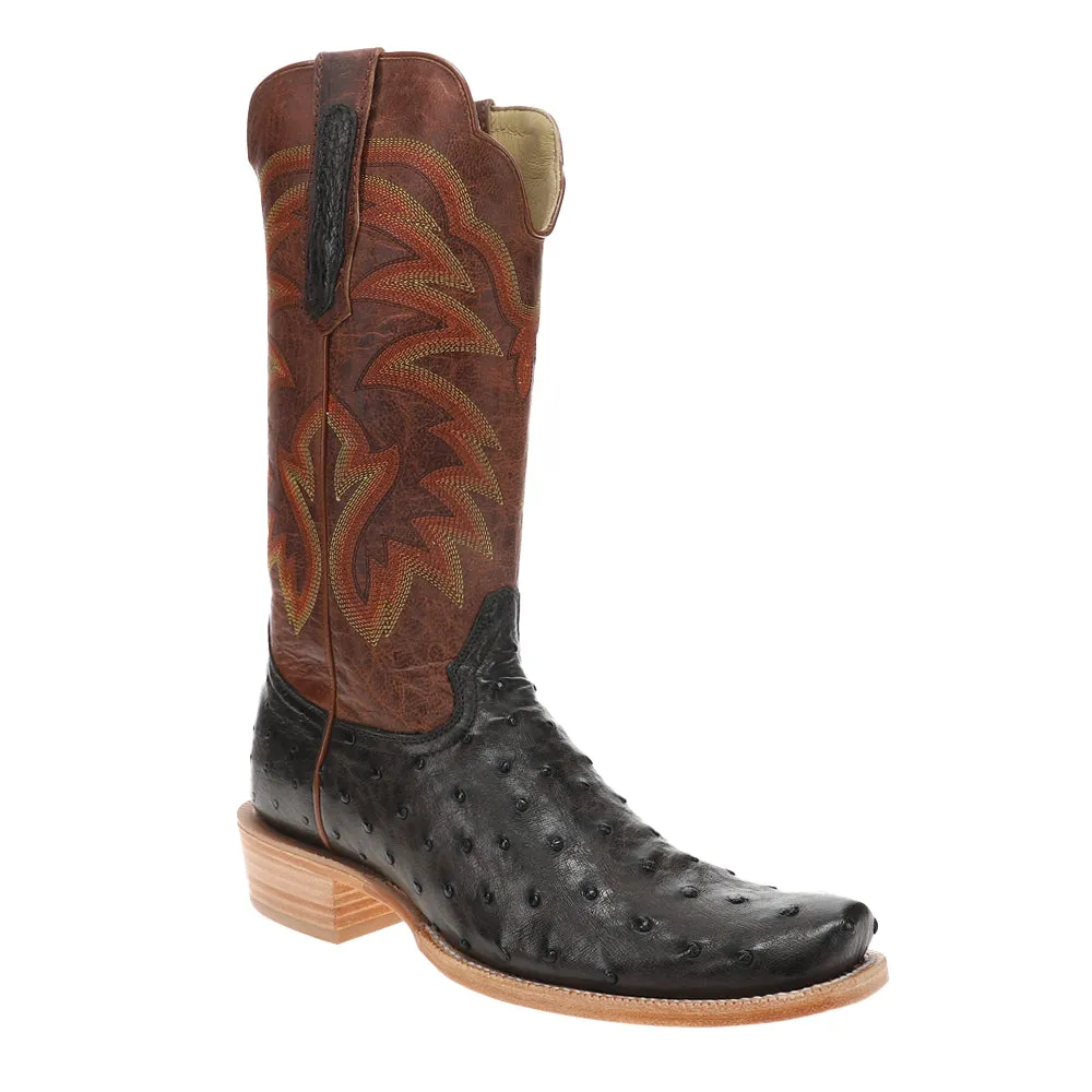 Full Quill Ostrich 13 Inch Narrow Square Toe Cowboy Boots sold by Shoebacca product image thumbnail 2