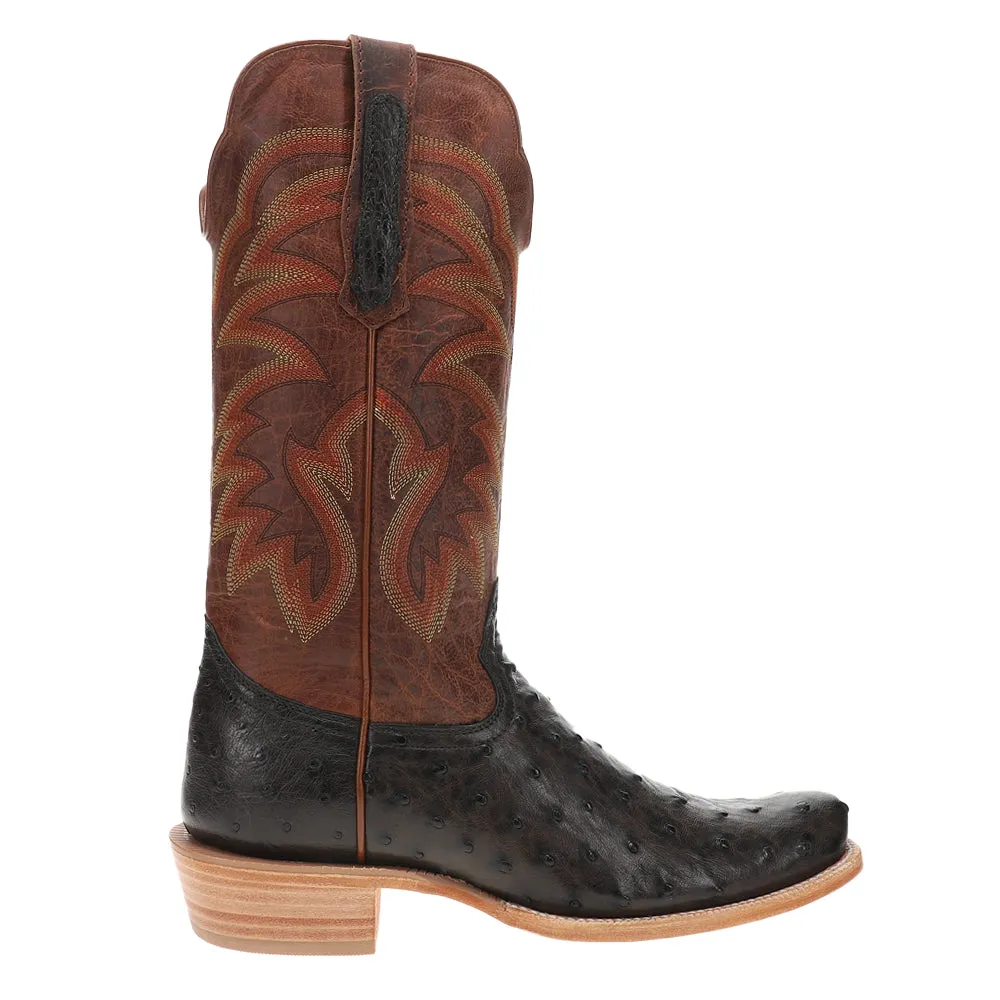 Full Quill Ostrich 13 Inch Narrow Square Toe Cowboy Boots sold by Shoebacca
