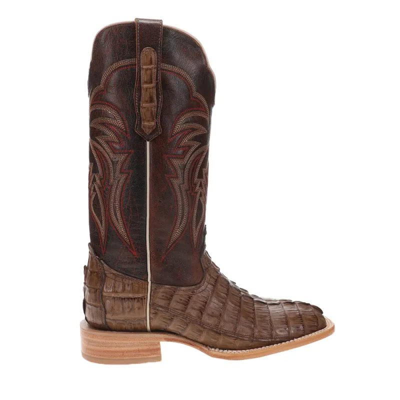 Hornback Caiman Tail 13 Inch Wide Square Toe Cowboy Boots made by Shoebacca