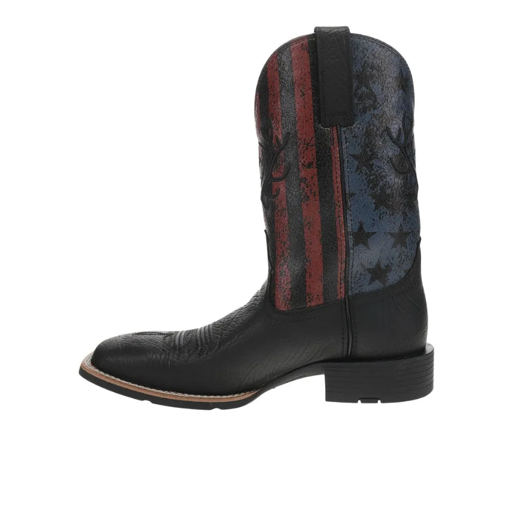 Sport Liberty Antler Embroidered Square Toe Pull On Cowboy Boots sold by Shoebacca product image thumbnail 3