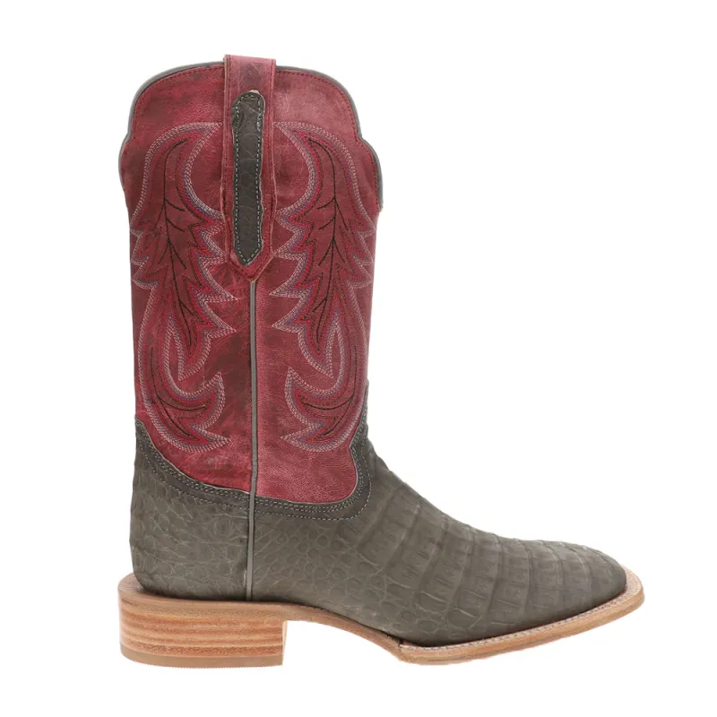 Caiman Belly 11 Inch Wide Square Toe Cowboy Boots made by Shoebacca