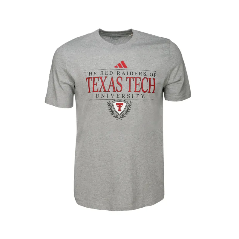 Texas Tech Red Raiders Fresh Logo Crew Neck Short Sleeve T-Shirt made by Adidas