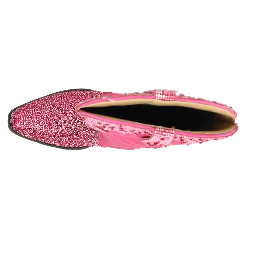 Riley Jewells Rhinestone Overlay Snip Toe Cowboy Boots sold by Shoebacca product image thumbnail 4
