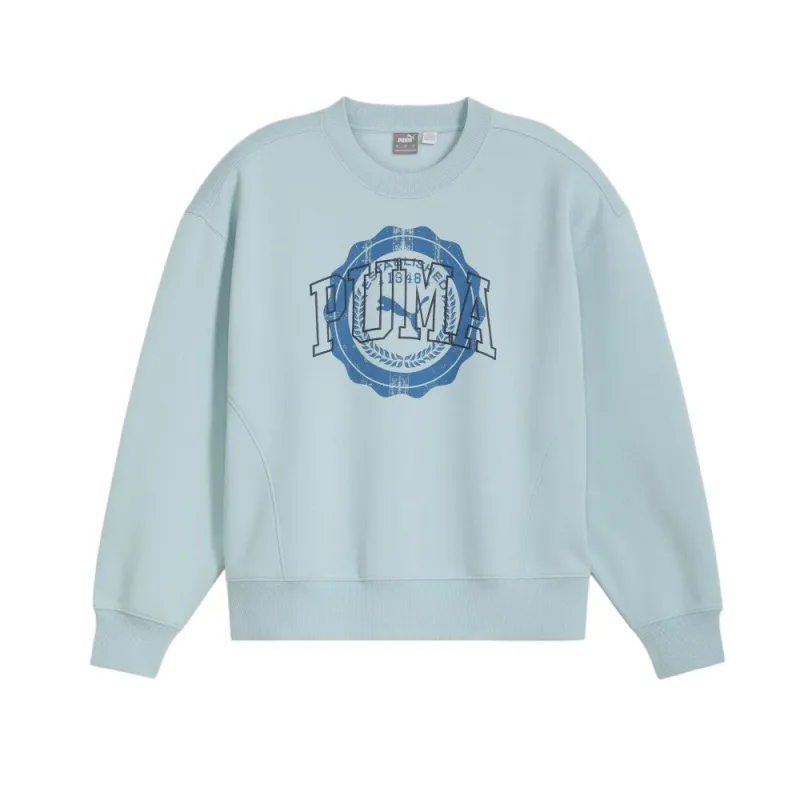 Vintage Sport Crew Logo Crew Neck Long Sleeve Sweatshirt made by Puma