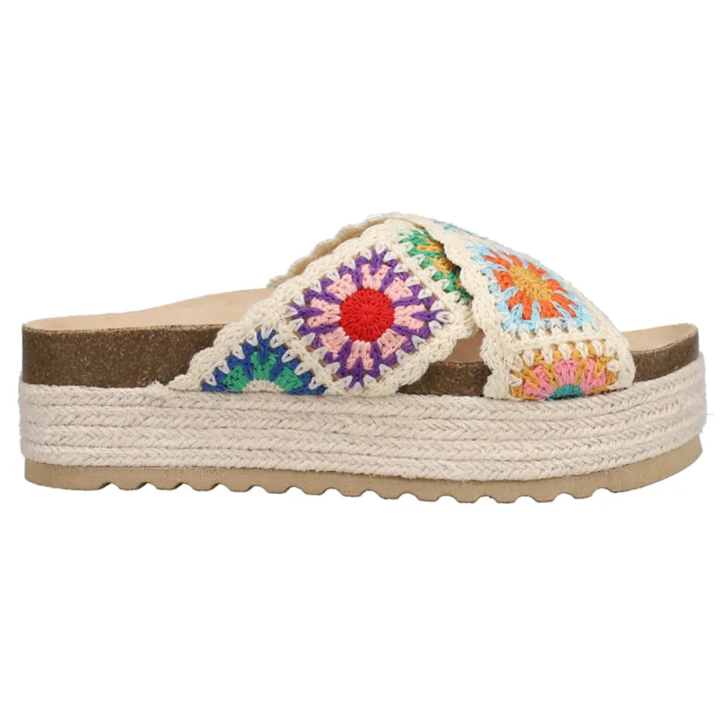 Plays Floral Espadrille Platform Sandals sold by Shoebacca