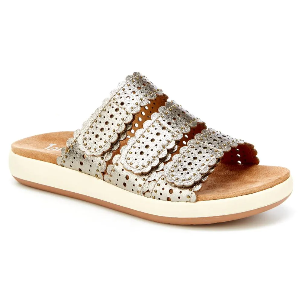 Odysseus Metallic Perforated Slide Sandals sold by Shoebacca product image thumbnail 2