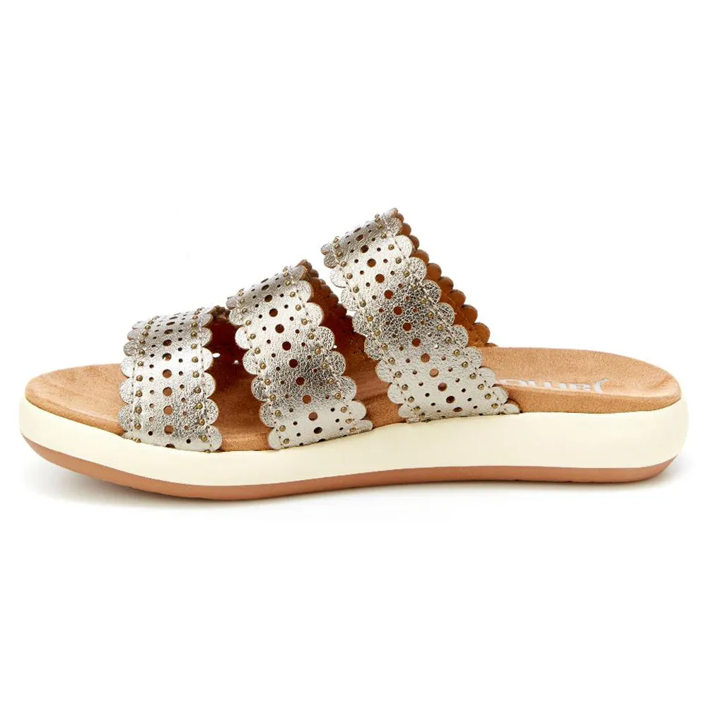 Odysseus Metallic Perforated Slide Sandals sold by Shoebacca product image thumbnail 3