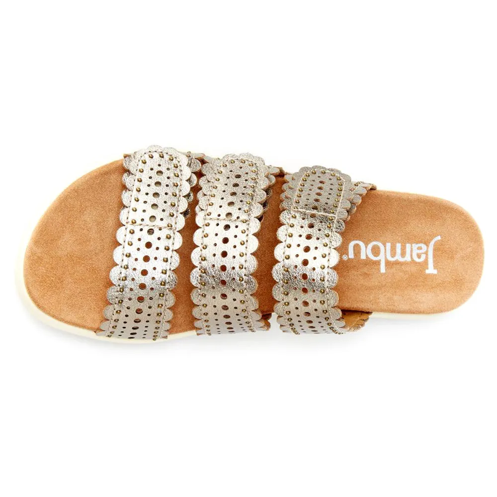 Odysseus Metallic Perforated Slide Sandals sold by Shoebacca product image thumbnail 4