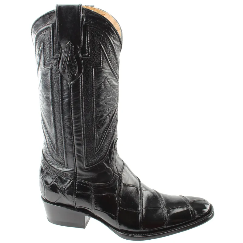 Stallion American Alligator Narrow Square Toe Cowboy Boots made by Shoebacca