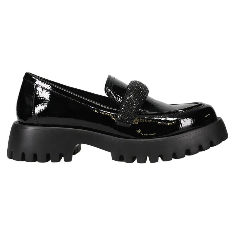 Zaya Rhinestone Lug Sole Loafers sold by Shoebacca