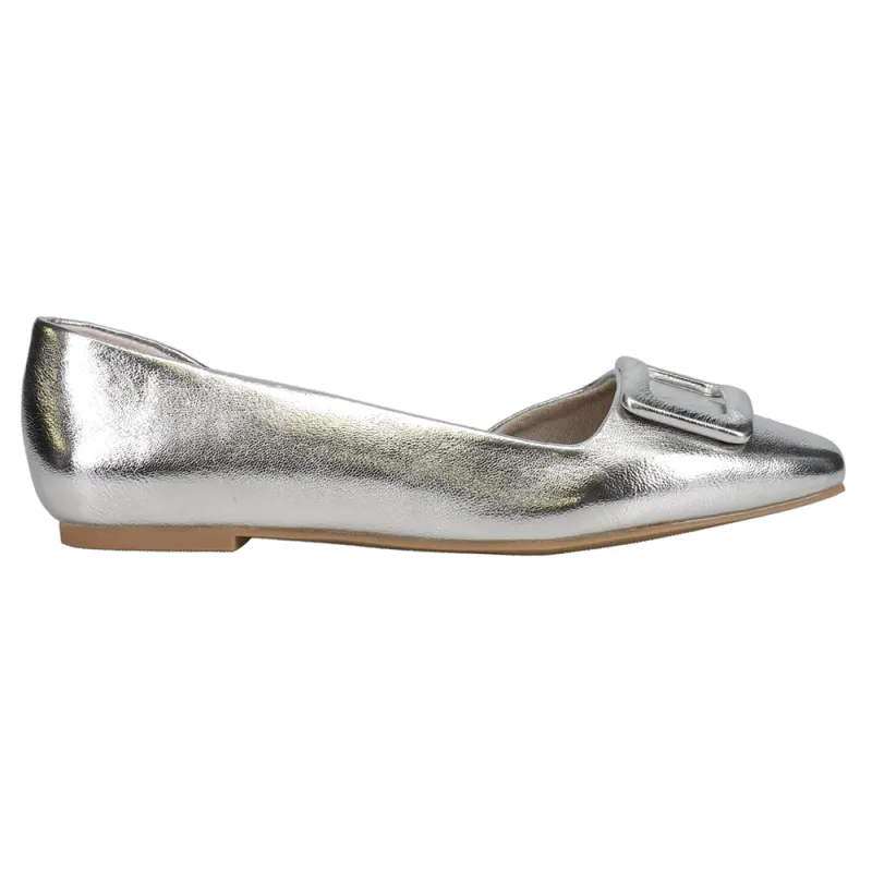 Raelynn Metallic Slip On Flats sold by Shoebacca