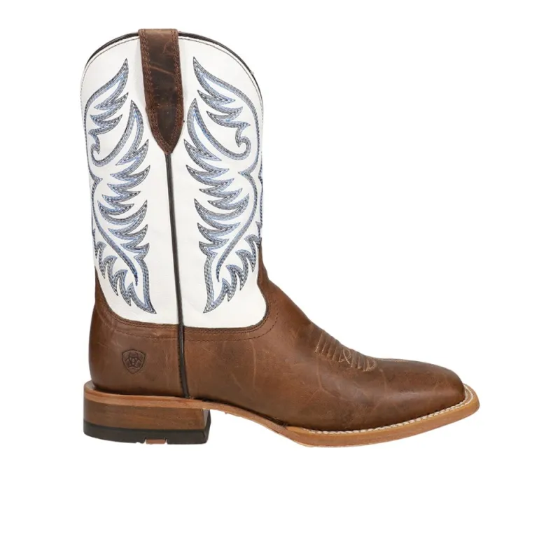 Wiley Pecan Square Toe Cowboy Boots made by Ariat