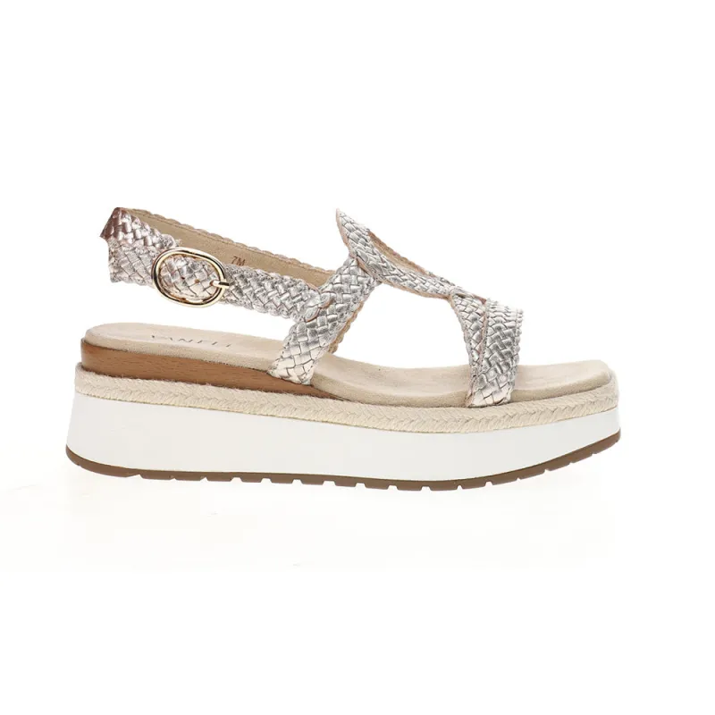 Emalia Metallic Platform Sandals sold by Shoebacca