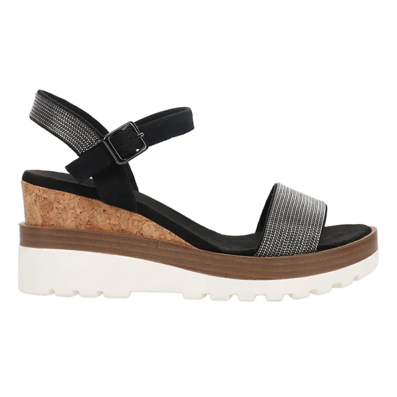 Cedra Ankle Strap Wedge Sandal sold by Shoebacca