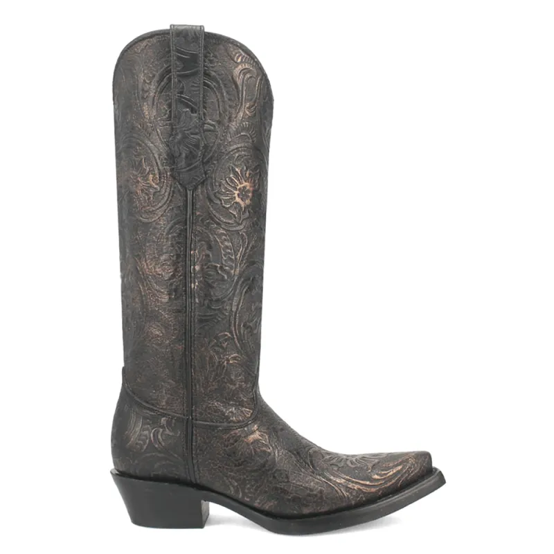 Bellona Embossed Snip Toe Pull On Cowboy Boots sold by Shoebacca