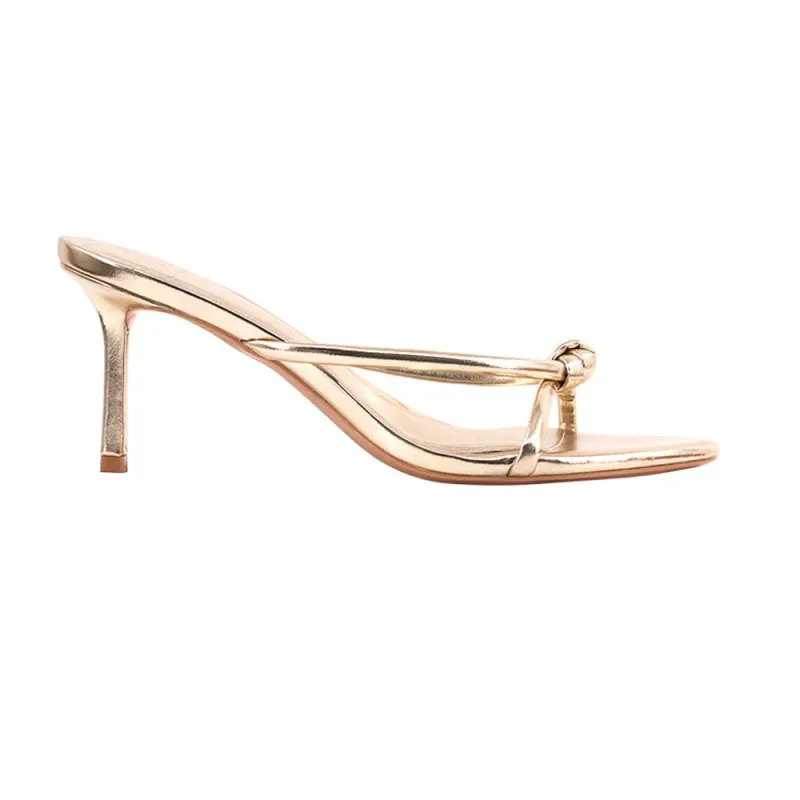 Heidi Heel Metallic Evening Sandals sold by Shoebacca