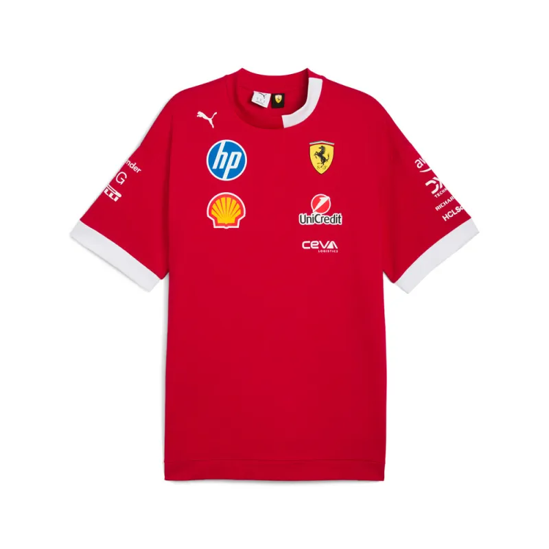 Scuderia Ferrari Drivers Logo Crew Neck Short Sleeve T-Shirt sold by Shoebacca