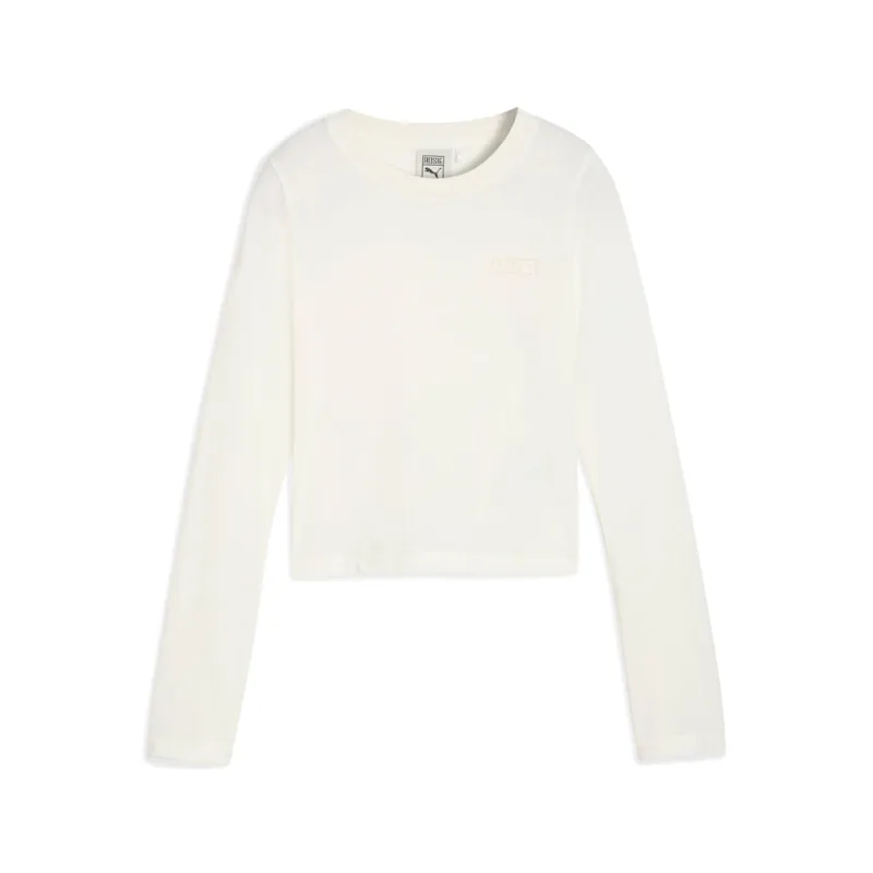 PUMA X ROSE Slim Crew Neck Long Sleeve Pullover Shirt made by Puma