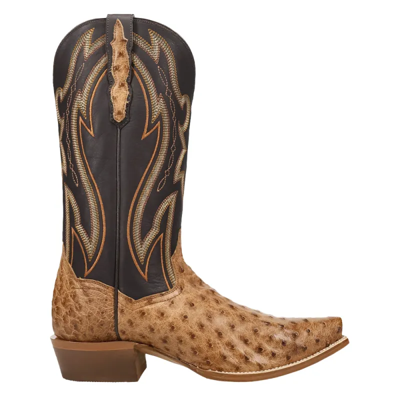 Grit Full Quill Ostrich Snip Toe Cowboy Boots sold by Shoebacca