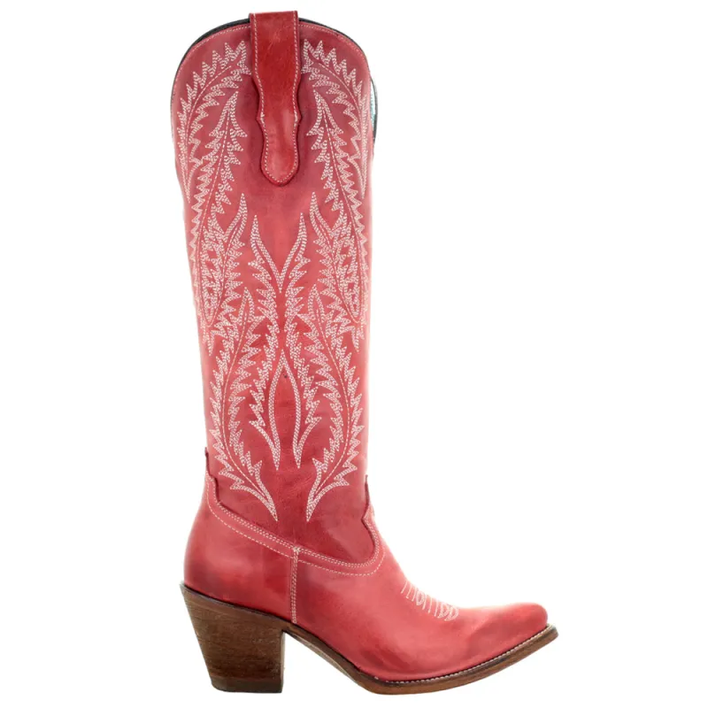 Rioja Red Embroidered Snip Toe Cowboy Boots made by Shoebacca