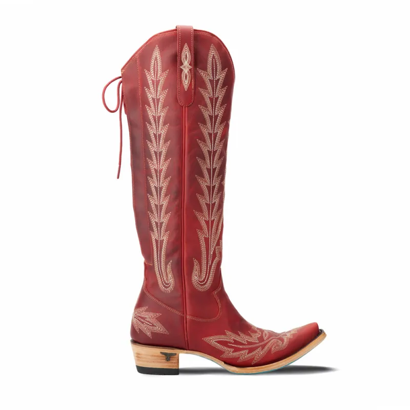 Lexington Knee High Corset Boot made by Shoebacca