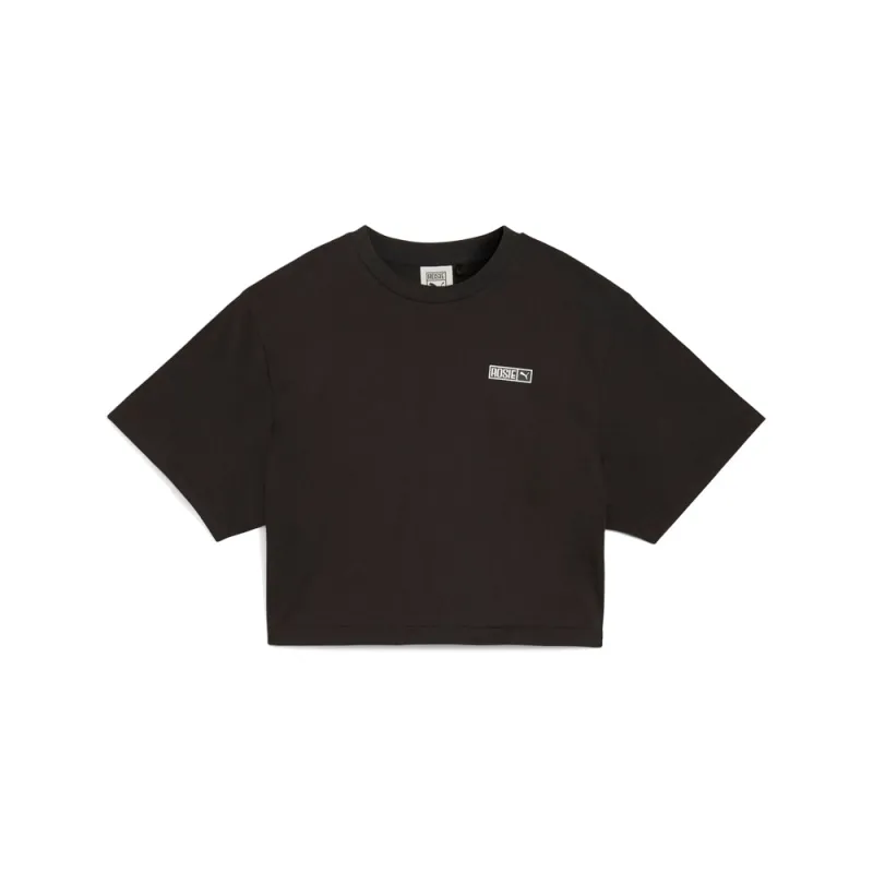 PUMA X ROSE Relaxed Logo Crew Neck Short Sleeve T-Shirt made by Puma