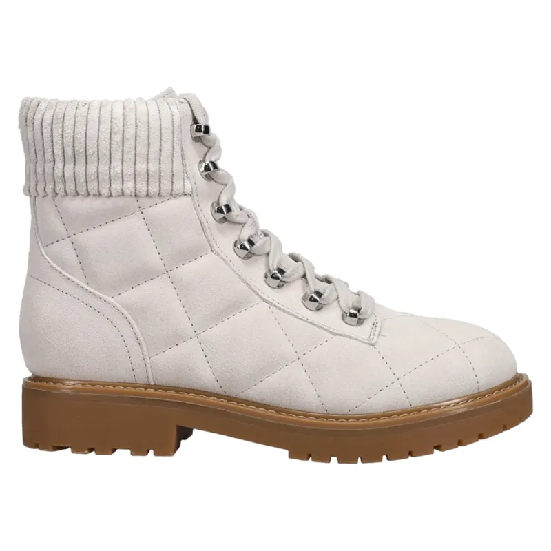 Lakely x Martha Stewart Quilted Round Toe Combat Boots sold by Shoebacca