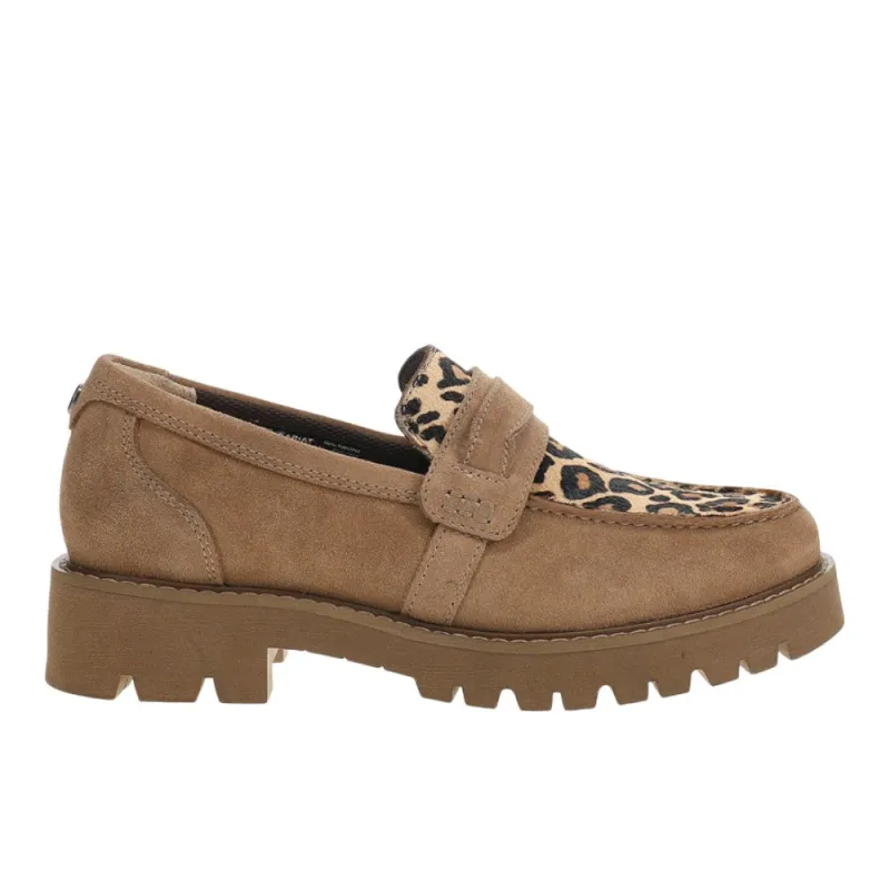 Stratford Leopard Lug Sole Slip On Loafers sold by Shoebacca