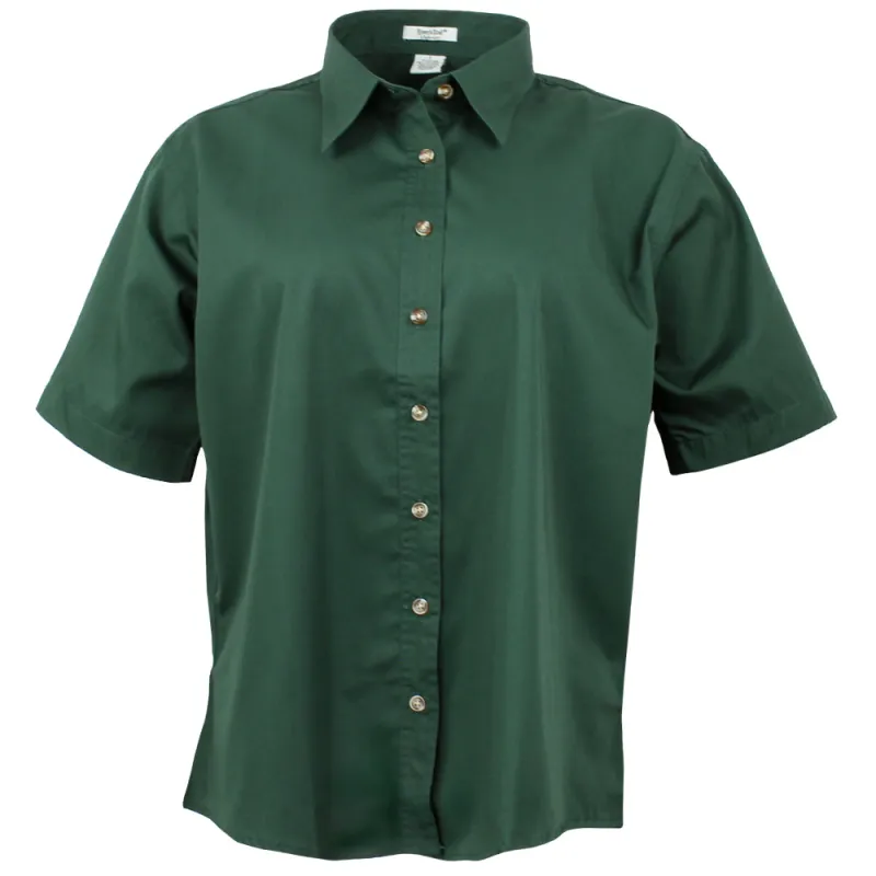 EZCare Woven Collared Short Sleeve Button Up Shirt sold by Shoebacca