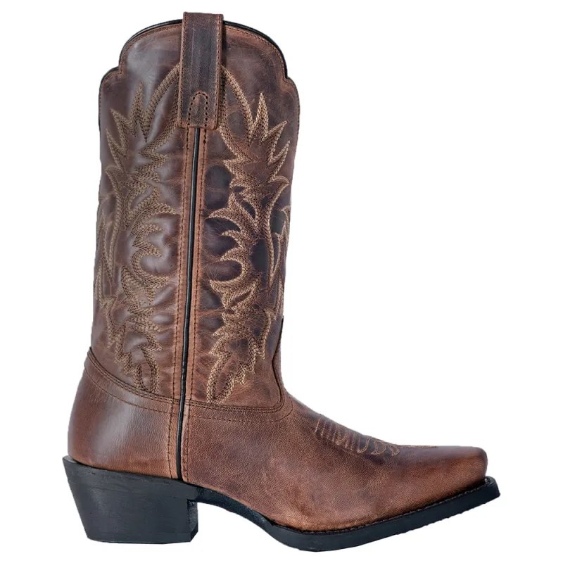 Malinda Distressed Embroidered Square Toe Cowboy Boots sold by Shoebacca