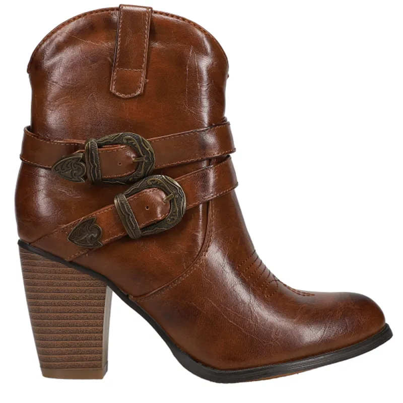 Maybelle Round Toe Zippered Booties sold by Shoebacca