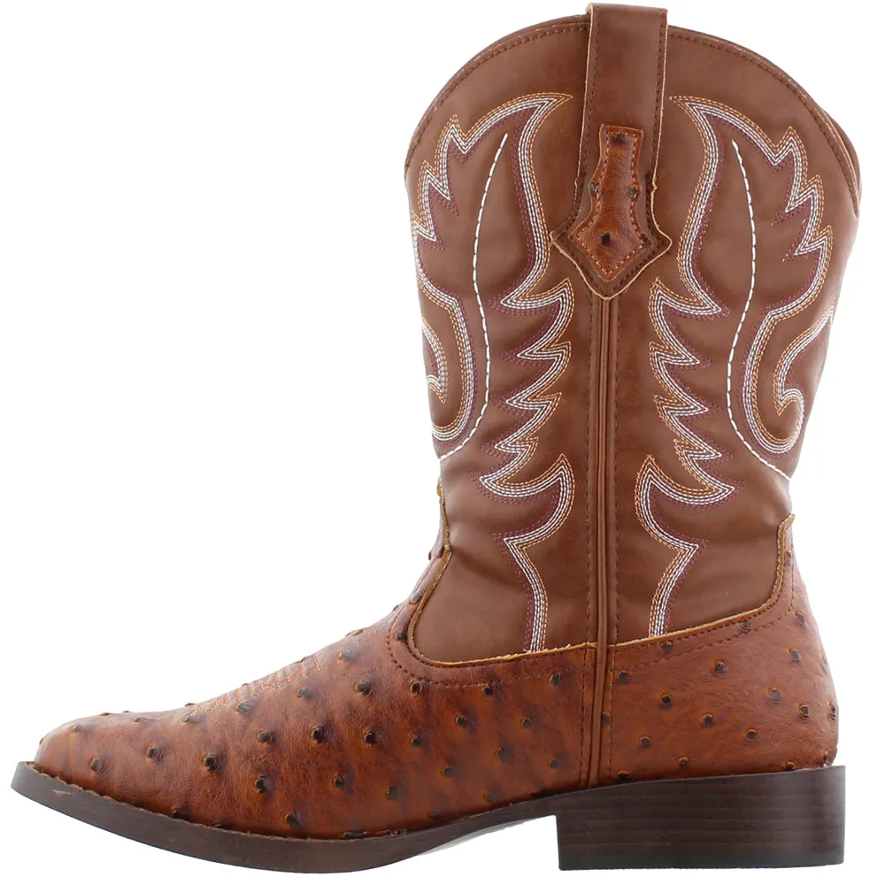 Bumps Embroidered Square Toe Pull On Cowboy Boots sold by Shoebacca product image thumbnail 4