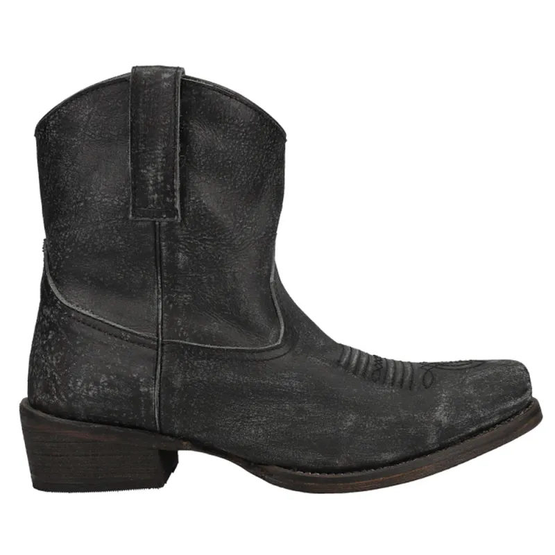Dusty Distressed Snip Toe Cowboy Booties made by Roper