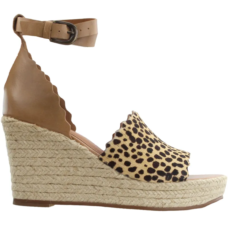 Roma Cheetah Ankle Strap Espadrille Wedge Sandals sold by Shoebacca