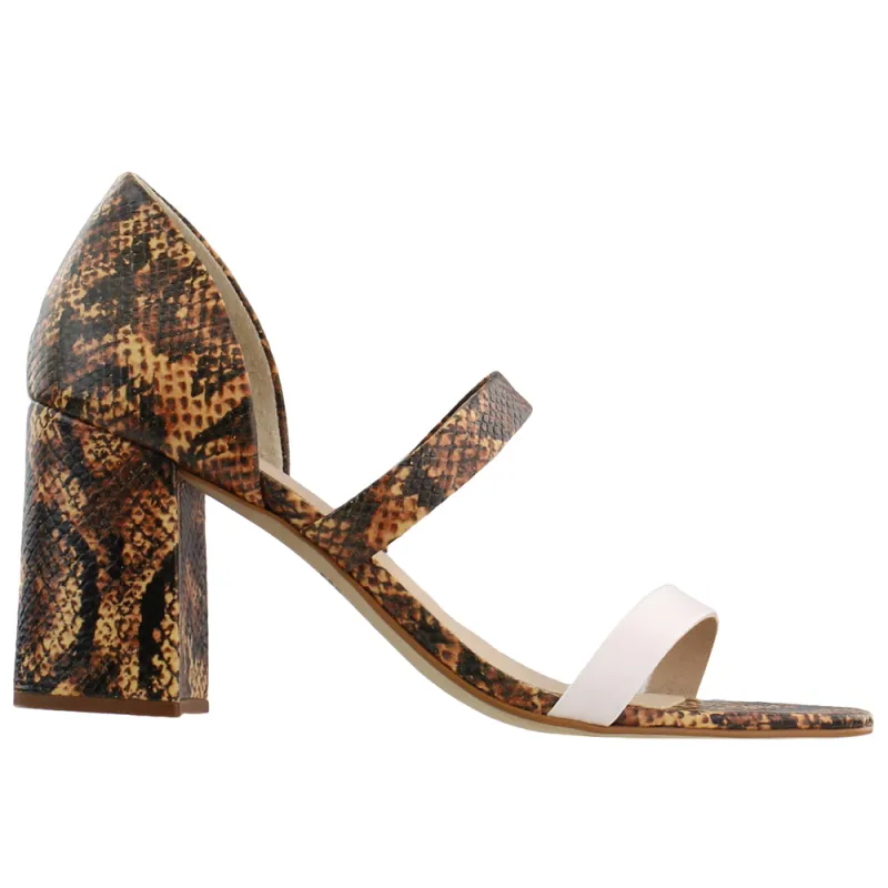 Valencia Snake Block Heel Sandals made by Matisse