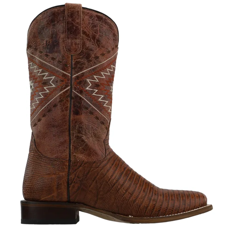 Eroica Southwest Embroidered Square Toe Pull On Cowboy Boots made by Roper