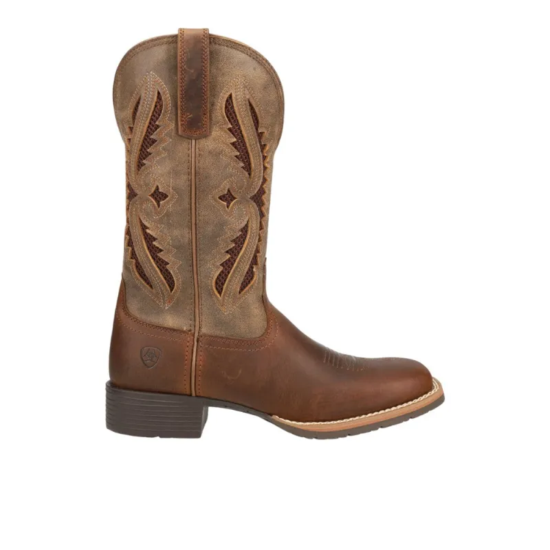 Hybrid Rancher VentTEK 360 Tooled-Inlay Square Toe Cowboy Boots made by Ariat