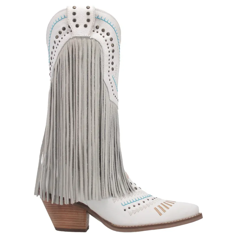 Gypsy Embroidery Studded Fringe Snip Toe Cowboy Boots made by dingo