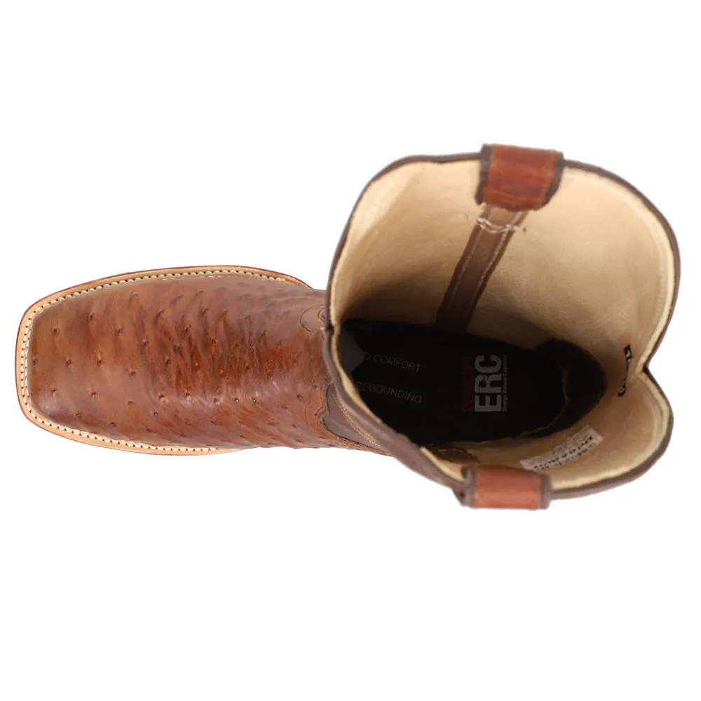Full Quill Ostrich Embroidered Square Toe Pull On Cowboy Boots sold by Shoebacca product image thumbnail 4