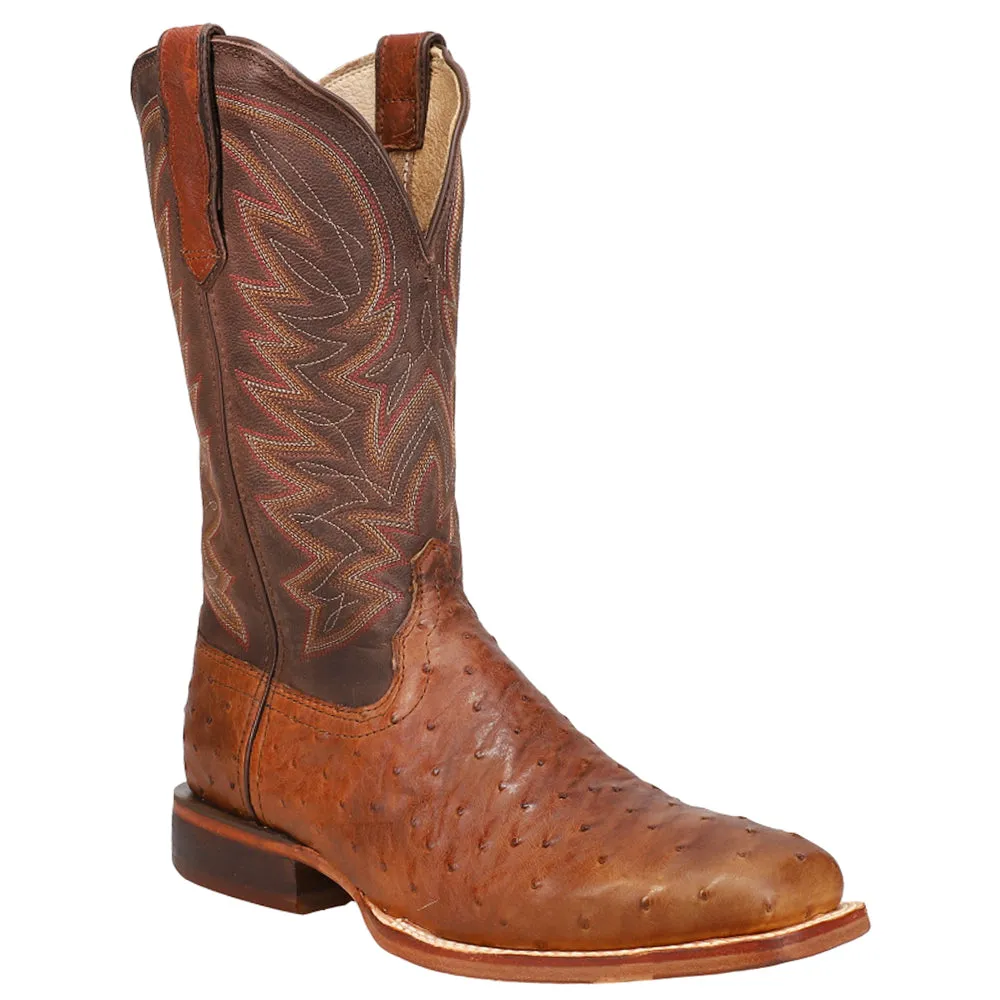 Full Quill Ostrich Embroidered Square Toe Pull On Cowboy Boots sold by Shoebacca product image thumbnail 2