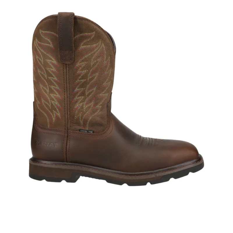 Groundbreaker Embroidered Oil Resistant Steel Toe Work Boots made by Ariat